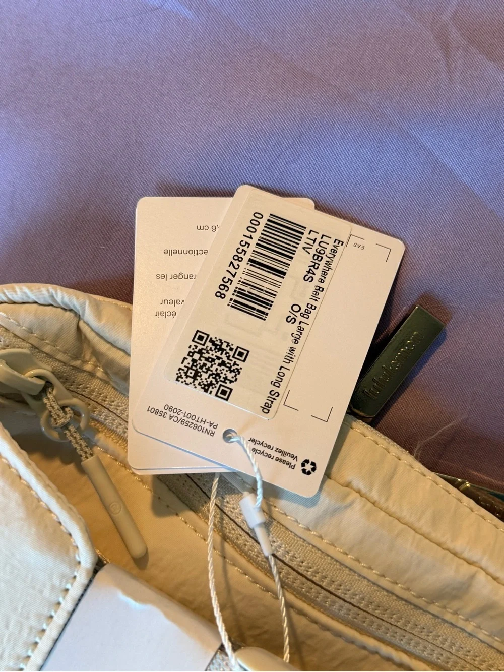 Lululemon everywhere belt bag large with large strap - Cream